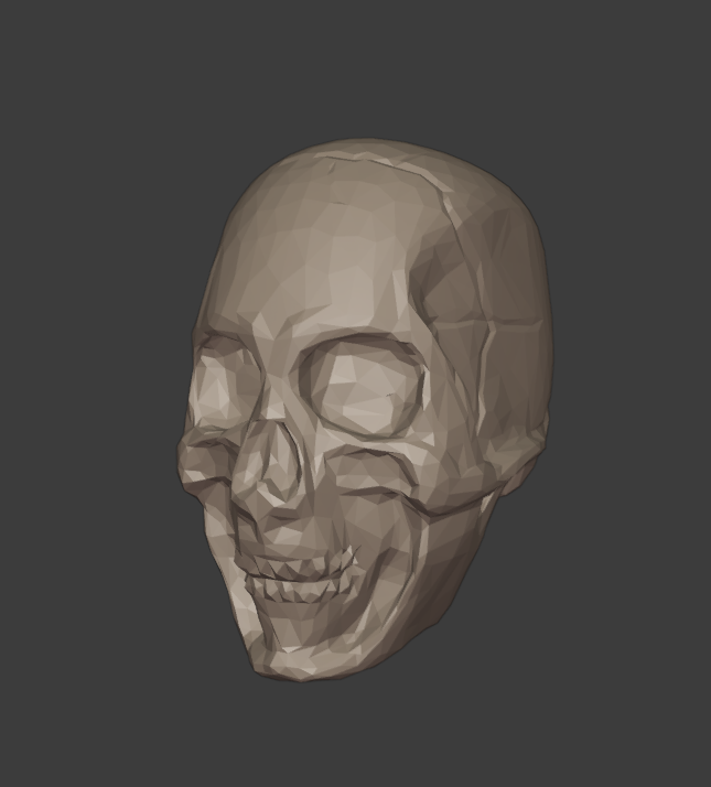 "low poly" skull